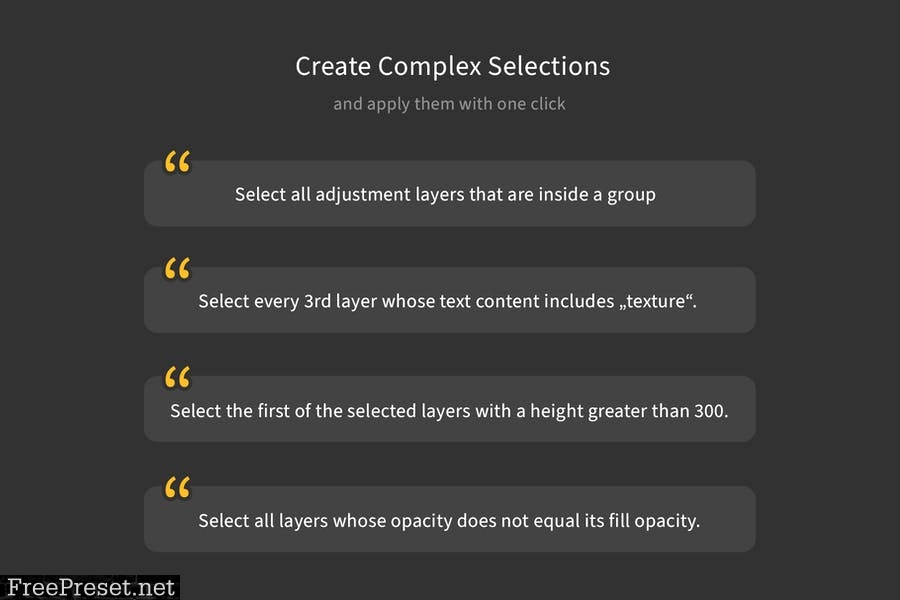 Smart Select - Complex Layer Selecting