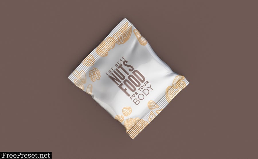 Snack Bag Packaging Mockup URVJYWU