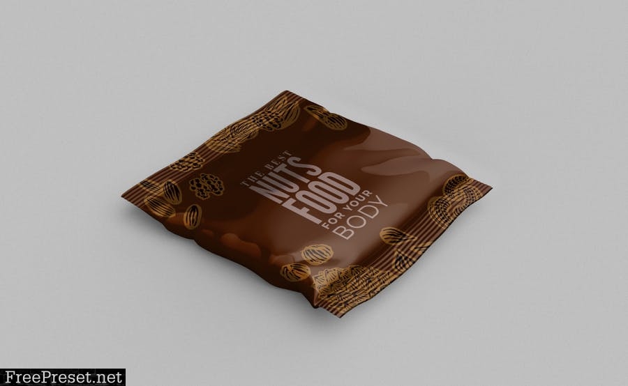 Snack Bag Packaging Mockup URVJYWU