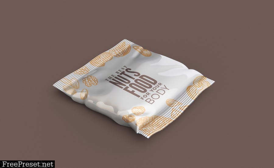 Snack Bag Packaging Mockup URVJYWU