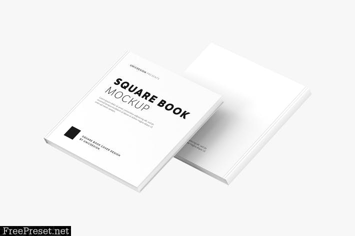Square Book Mockup 9AK57AY