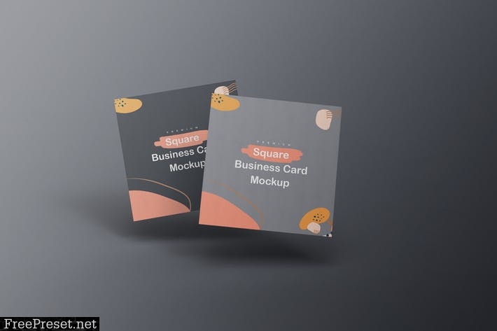 Square Business Card Mockup