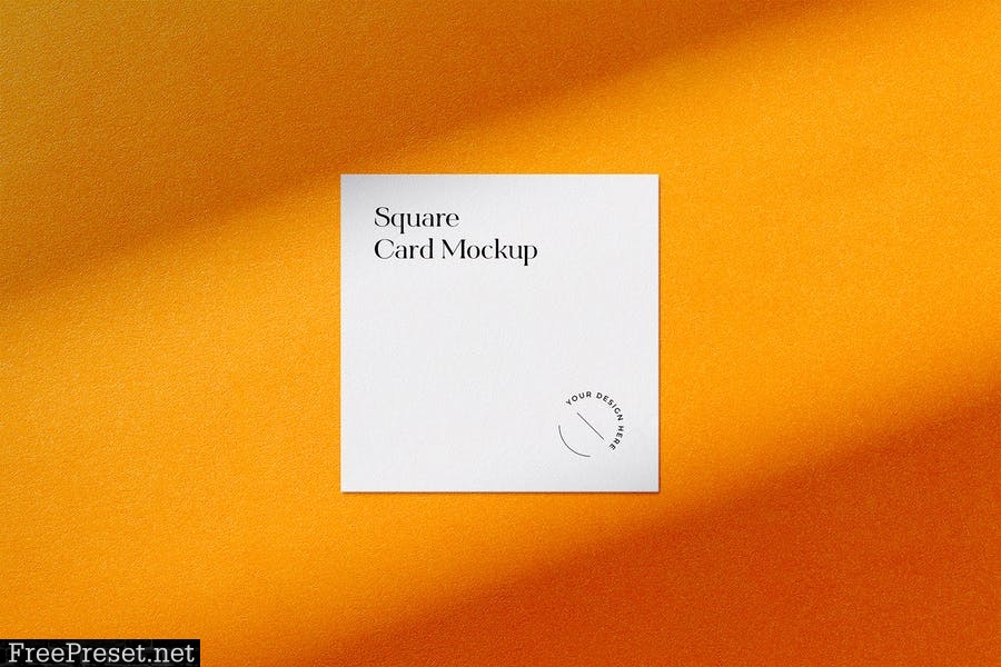 Square Business Card Mockup UYDGPYK