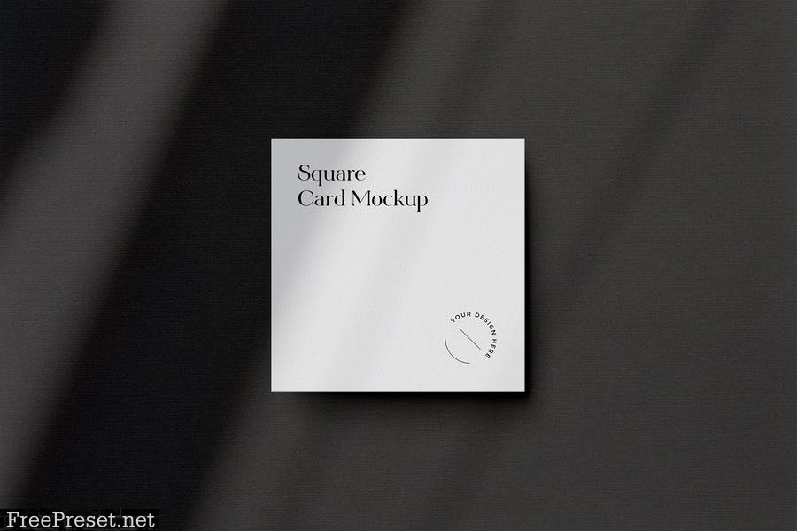 Square Business Card Mockup UYDGPYK