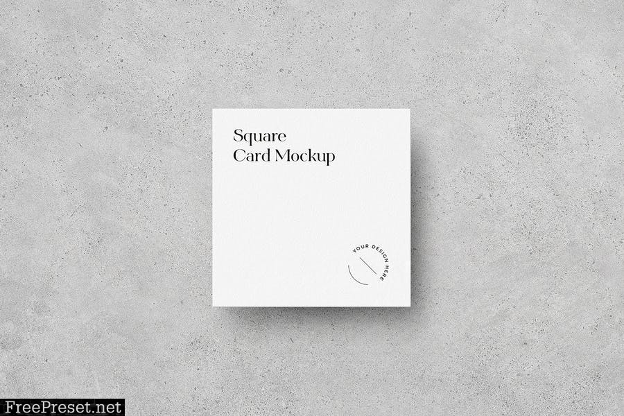 Square Business Card Mockup UYDGPYK