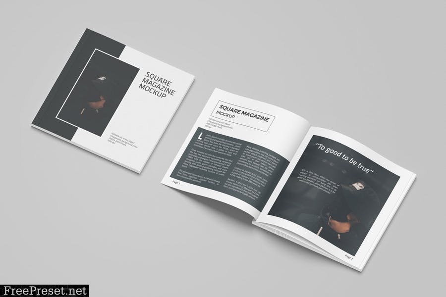 Square Magazine Mockup GKDE6GH