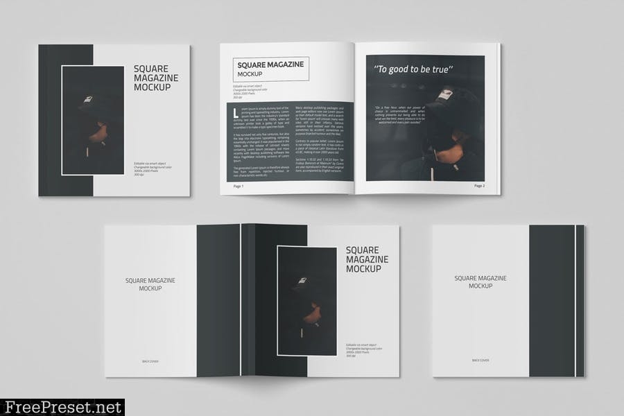 Square Magazine Mockup GKDE6GH