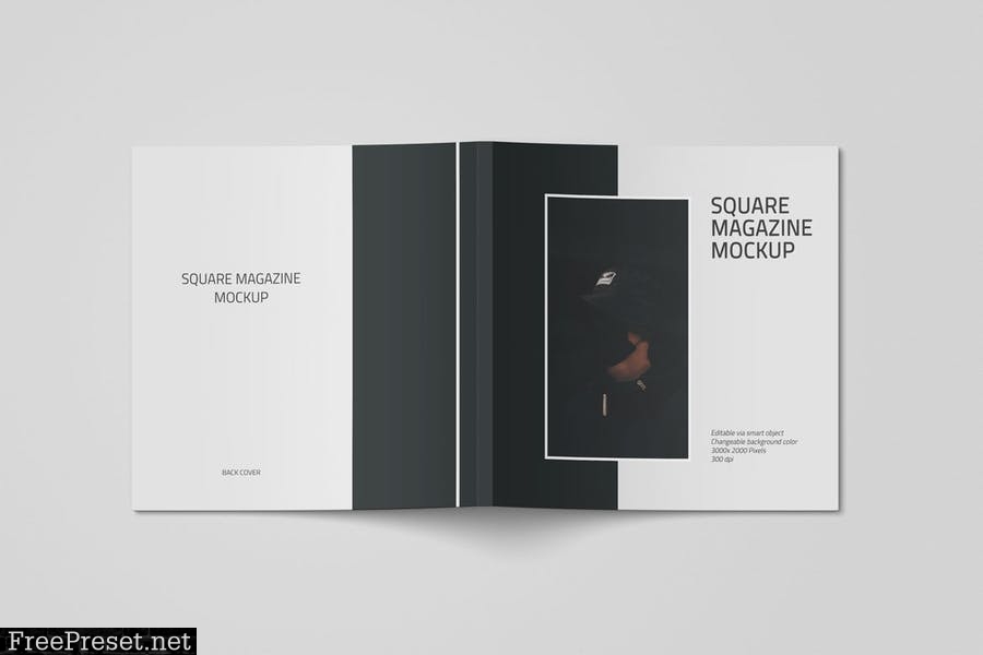 Square Magazine Mockup GKDE6GH