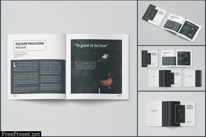 Square Magazine Mockup GKDE6GH