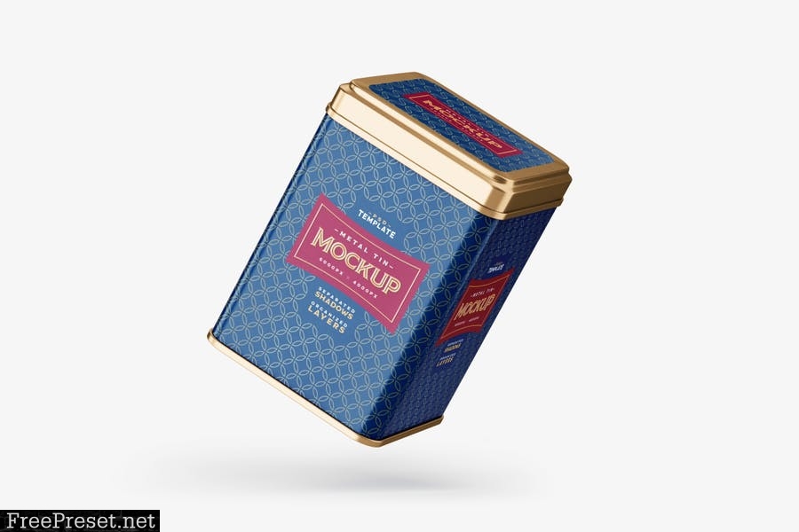 Square Tin Can Mockup Set 32BUKUR