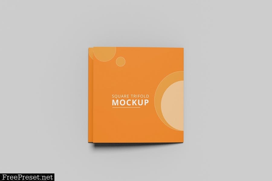 Square Trifold Brochure Mockup 03 P9NFUHR