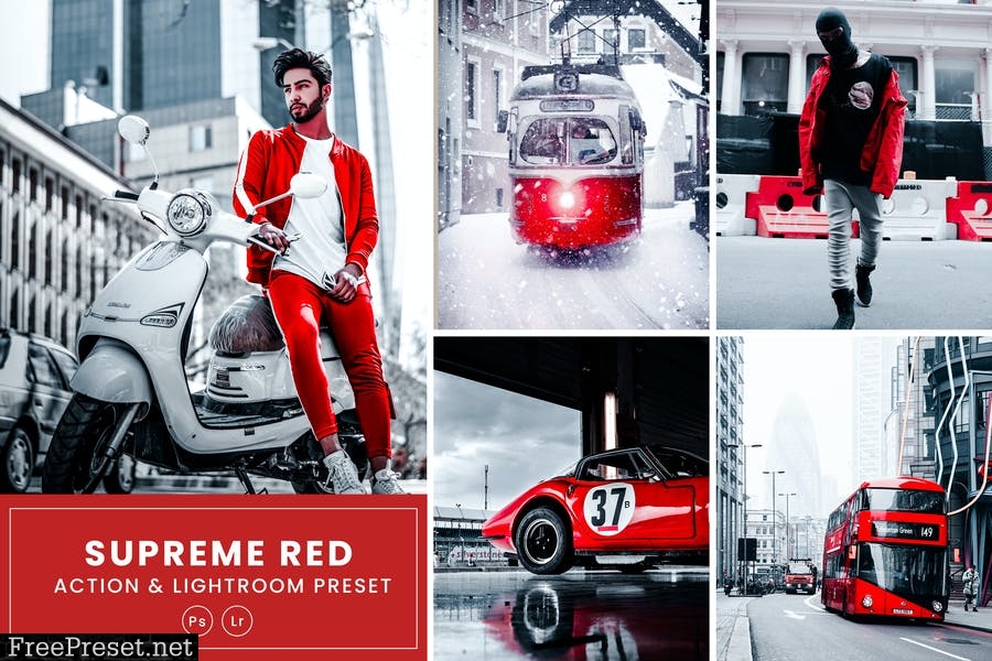 Supreme Red Photoshop Action & Lightrom Presets