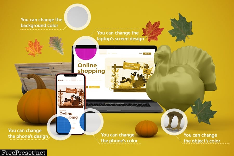 Thanksgiving Responsive mockup VDL37RG