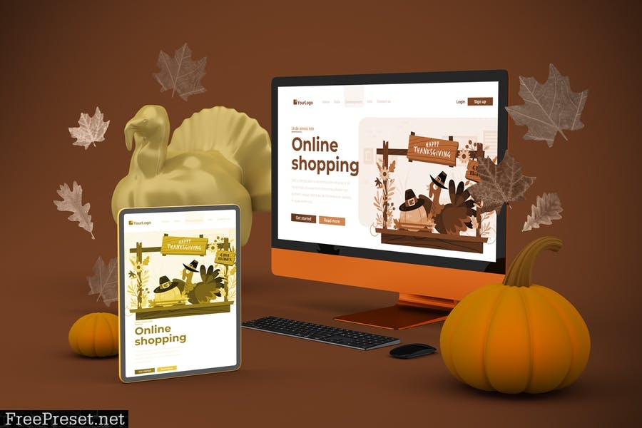 Thanksgiving Responsive mockup VDL37RG