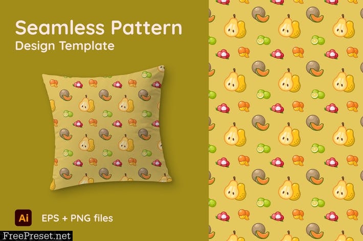 Theme starring Pear - Seamless Pattern JRDA32V