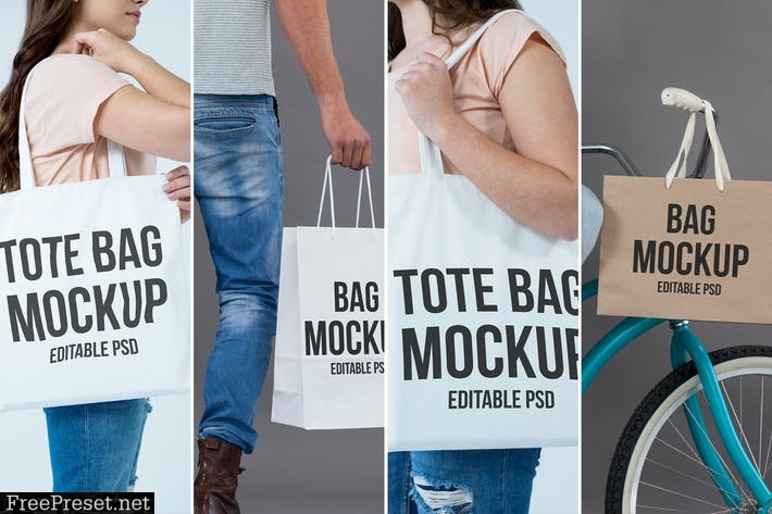 Tote Bag Mockup Set HP3EJJY