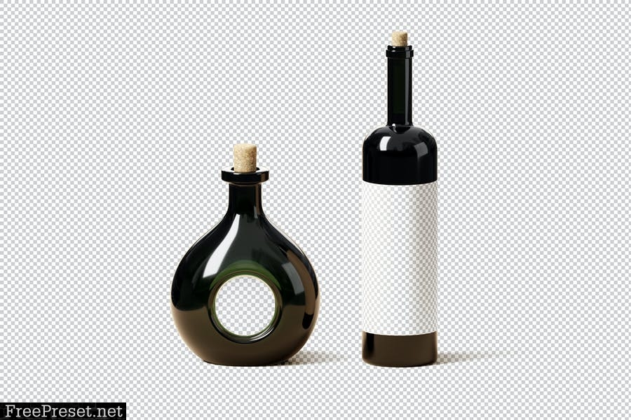 Wine Bottle Mockup ASJFBB3