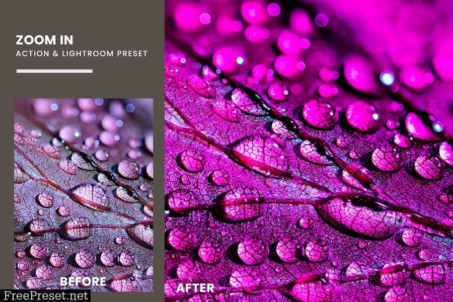 Zoom In Fx Photoshop Action & Lightrom Presets