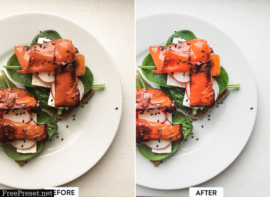 10 Gourmet Food Lightroom Preset