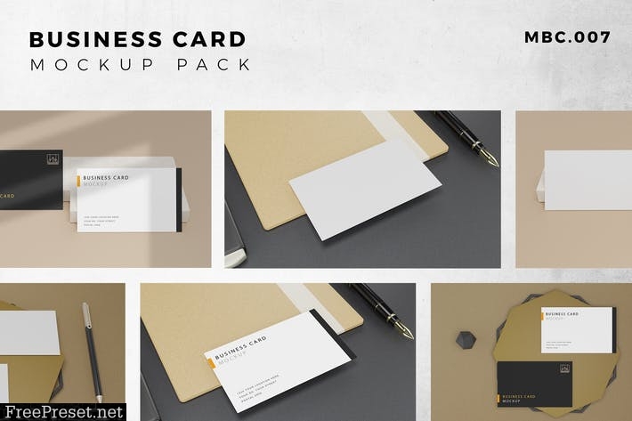 10 Perspective Business Card Mockup Pack 07 KJVV4KS