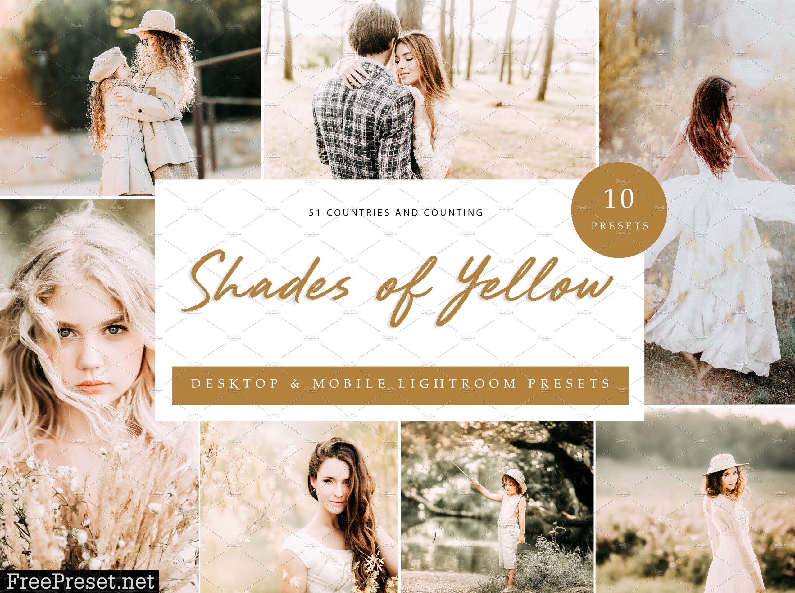 10x Lightroom Presets Shades Yellow 6071356