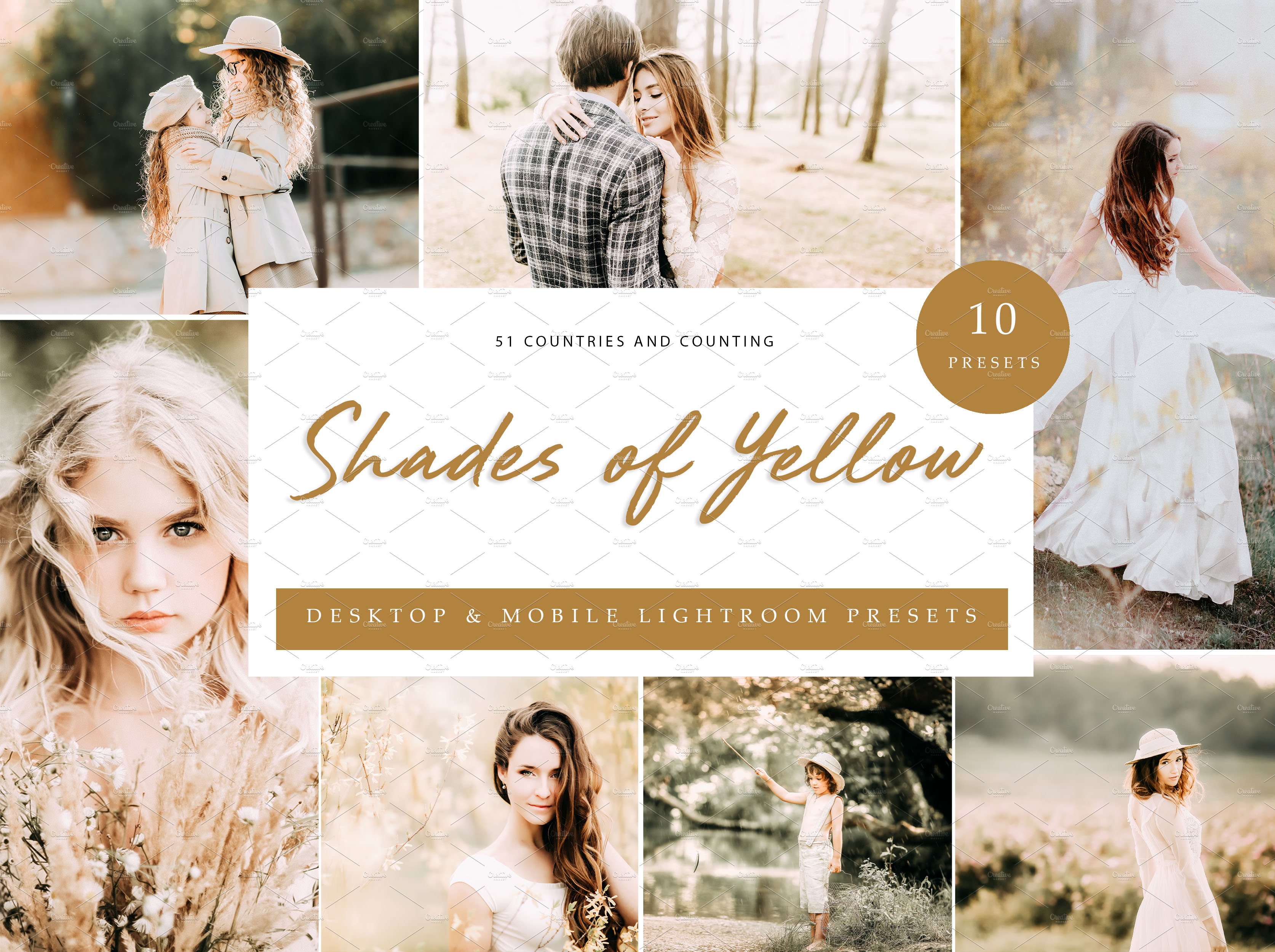 10x Lightroom Presets Shades Yellow 6071356