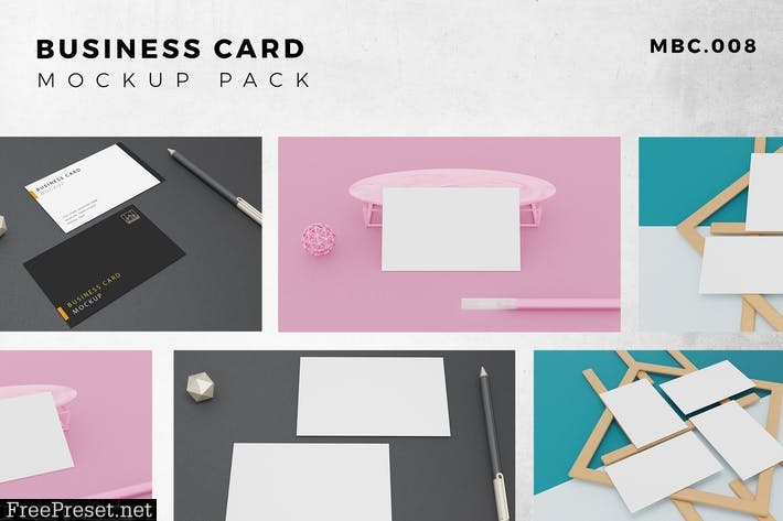 11 Perspective Business Card Mockup Pack 08 GSRYS6C