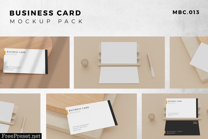 9 Perspective Business Card Mockup Pack 13 SM87QXG