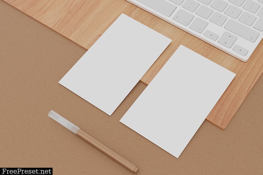 9 Perspective Business Card Mockup Pack 14