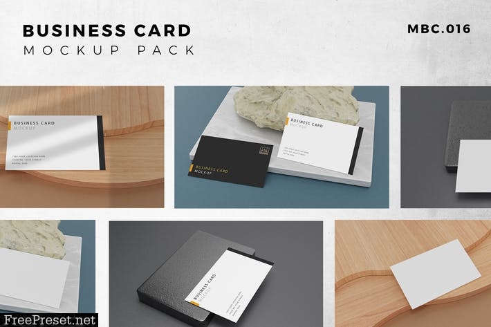 9 Perspective Business Card Mockup