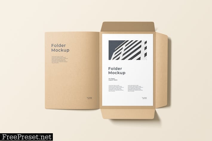 A4 Paper Folder Mockup VCHQ2WH