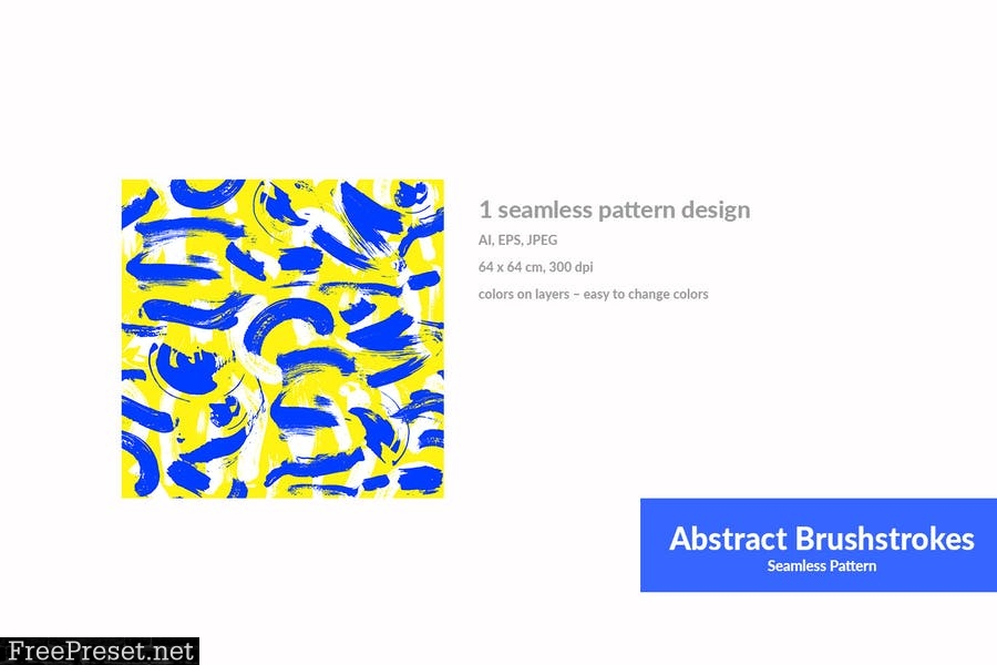 Abstract Brushstrokes Seamless Pattern U4J6FC7
