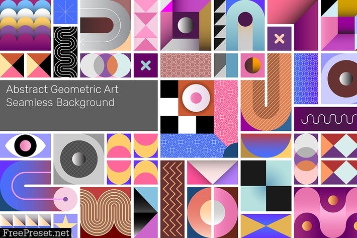 Abstract Geometric Vector Seamless Background