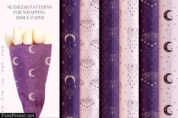 Abstract Seamless Background Patterns Collection. GRXYQTQ