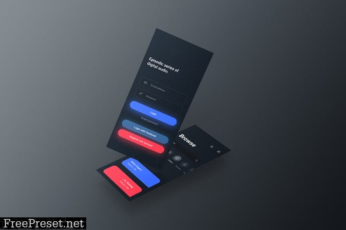 Application Screen Presentation Mockup SY7VJRZ