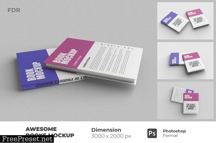 Awesome Book Mockup KQ547XY