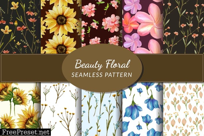 Beauty Floral Seamless Pattern 4SRXVLT
