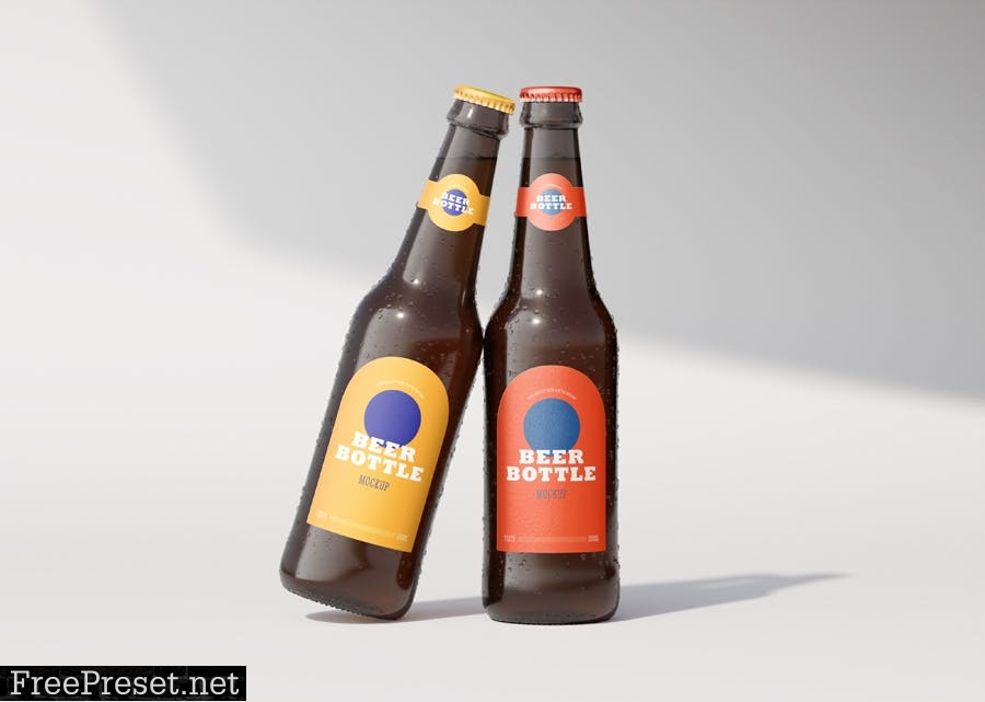 Beer Bottle Mockup 2 6H2VVAW