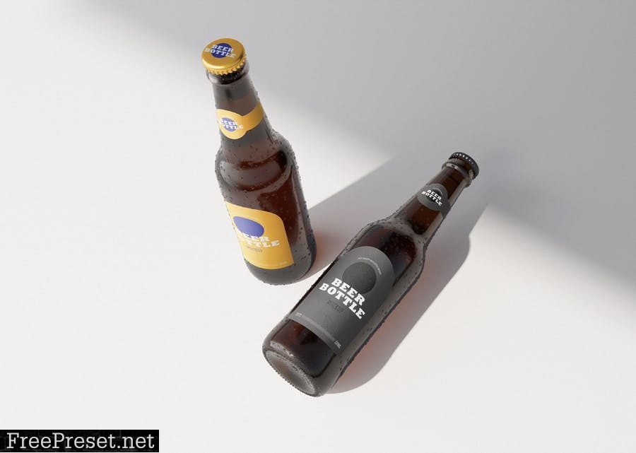 Beer Bottle Mockup 2 6H2VVAW