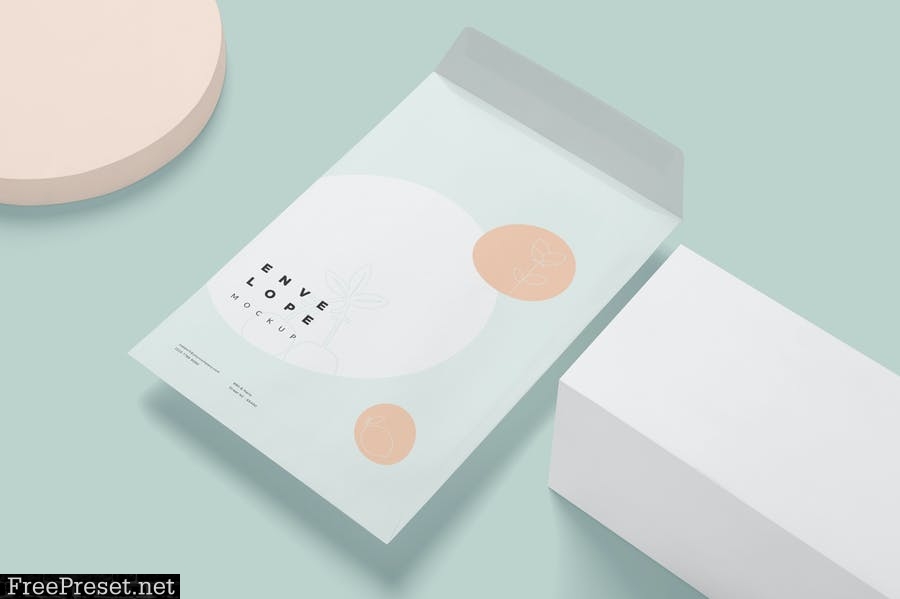 Booklet Size Envelope Mockups F9ADRPN