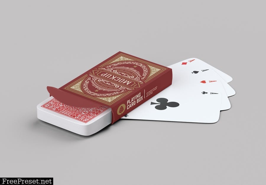 Box with Playing Cards Mockup CYHZYHE