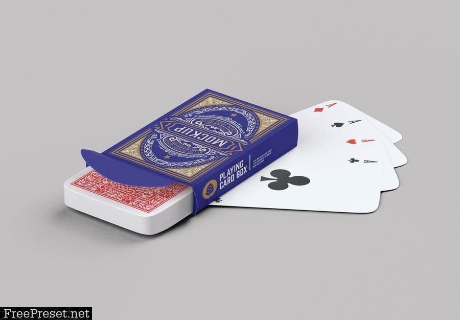 Box with Playing Cards Mockup CYHZYHE