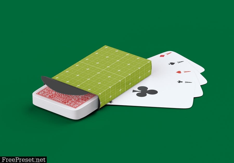 Box with Playing Cards Mockup CYHZYHE