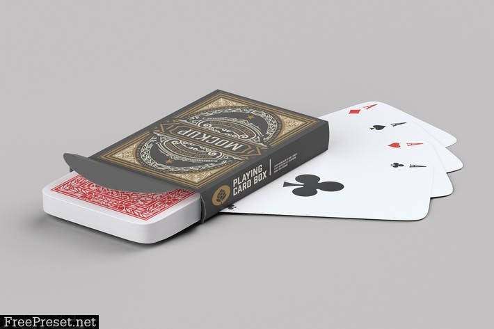 Box with Playing Cards Mockup CYHZYHE