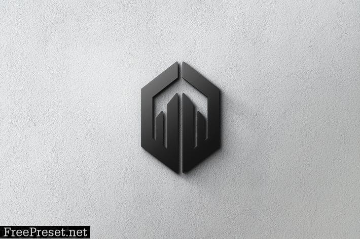 Cement Wall Logo Mockup QANVRAD