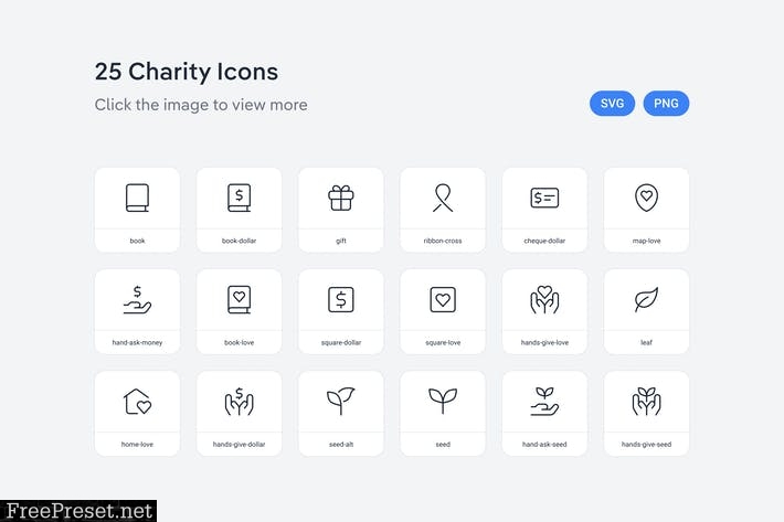 Charity icons — Line B6RW7ZQ