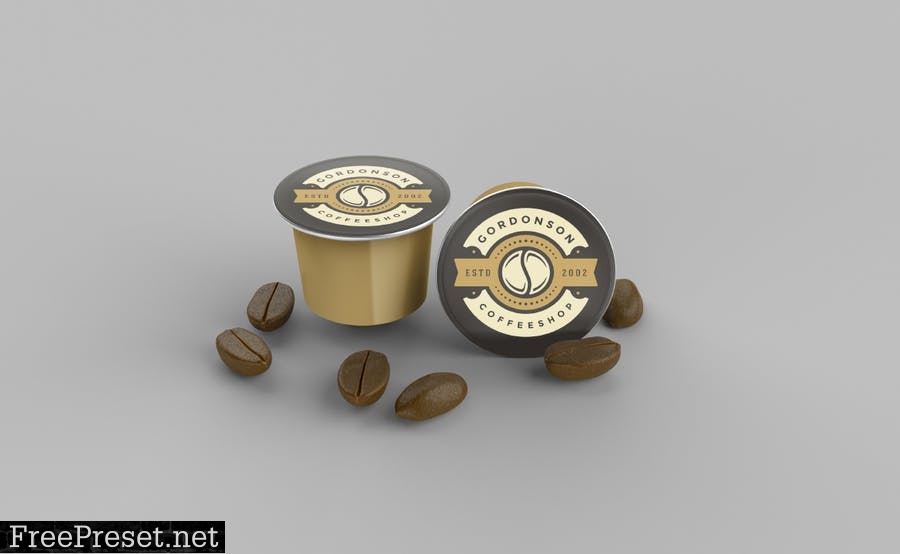 Coffee Capsule Pods Mockup 8NLV7ZE