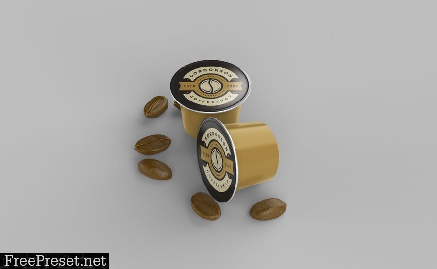 Coffee Capsule Pods Mockup 8NLV7ZE