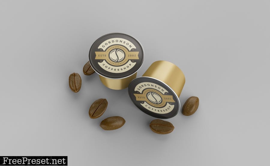 Coffee Capsule Pods Mockup 8NLV7ZE