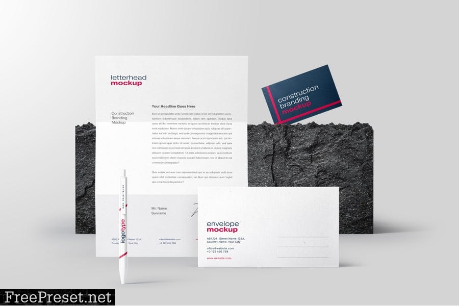 Construction Branding Mockup Set